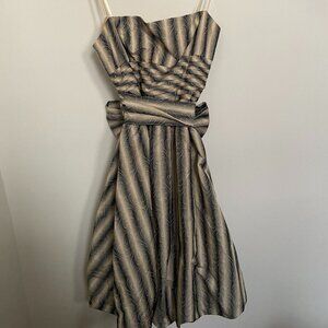 Strapless Silk Dress with tie at the back